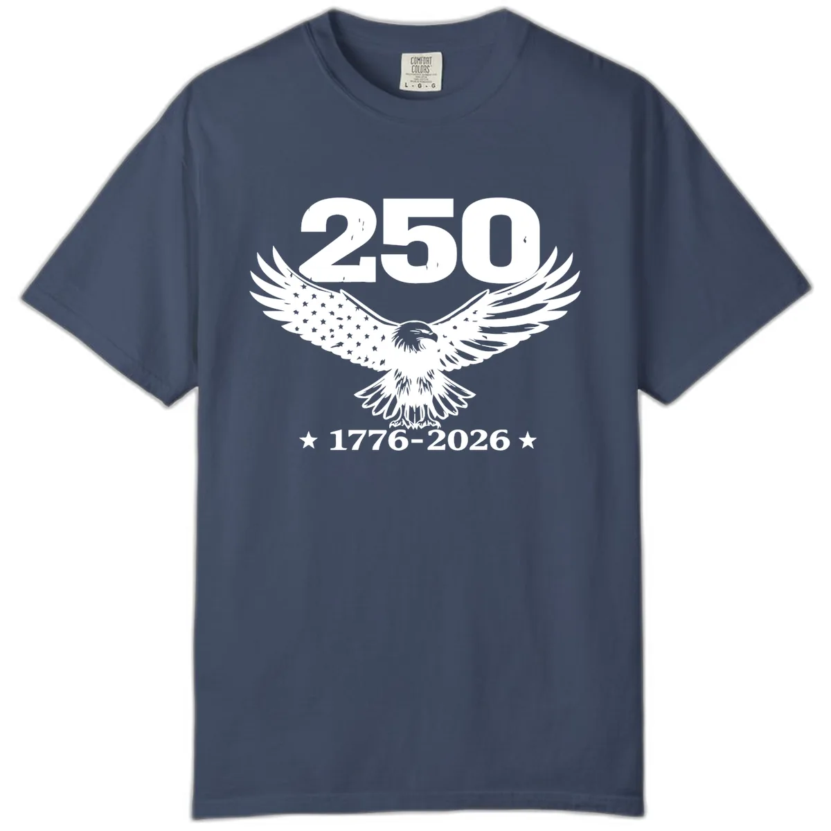 America 250th Anniversary Eagle Design Comfort Color in Midnight